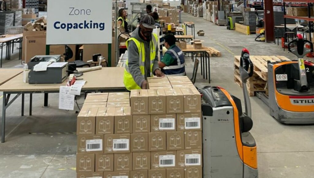 Espace de conditionnement logistique des marchandises
